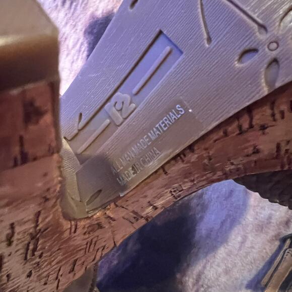 R2 Ankle Strap Heels Open Toe w/ Knot Top Size 10 Taupe - Picture 11 of 12